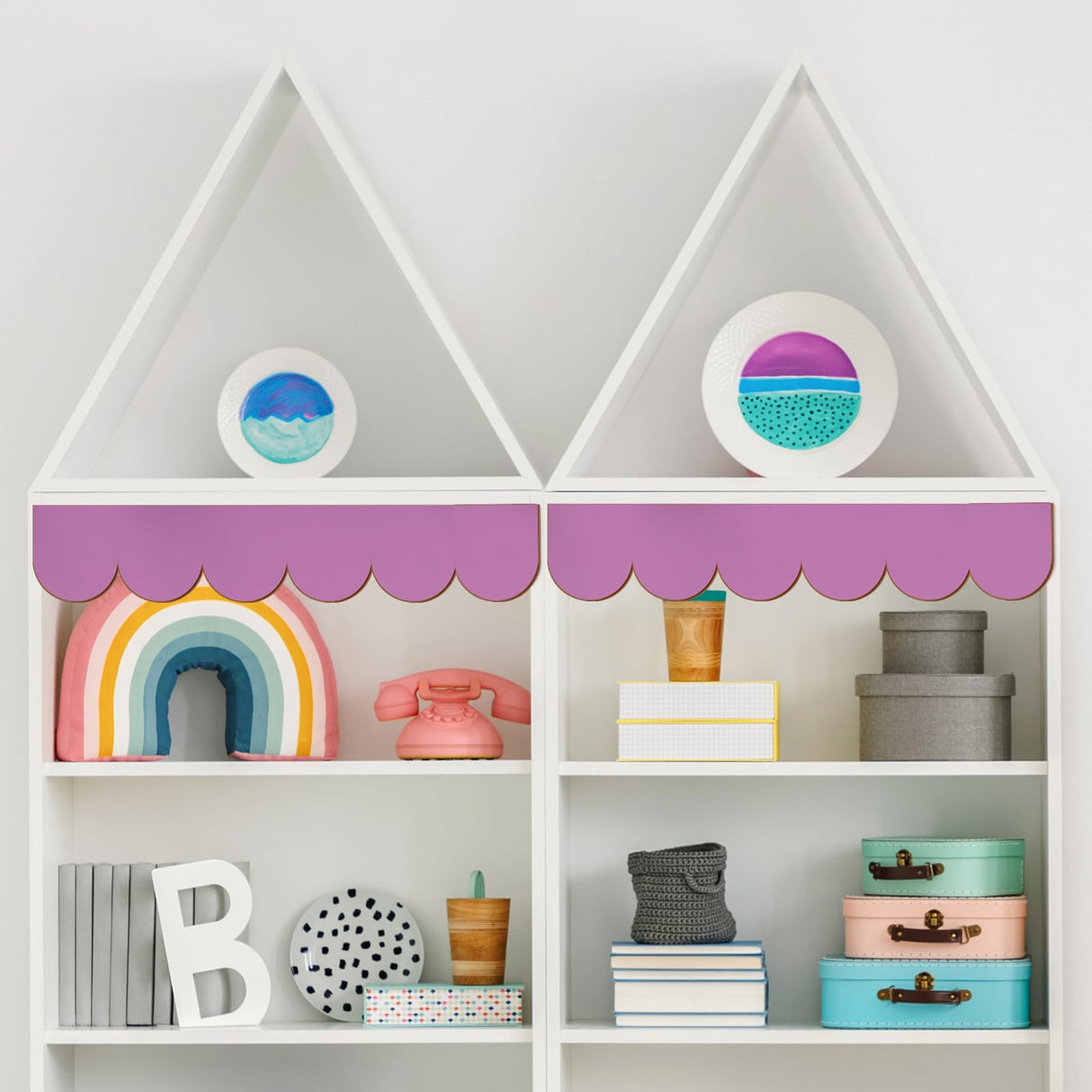 Threehoney 24 Pack Unfinished Scalloped Decorative Wood Trim Scalloped Edge Decorative Wood Molding Cute DIY Moulding Trim for Christmas Home Wall Cabinet Shelf and Window Door (15.75 x 3.54 Inch)