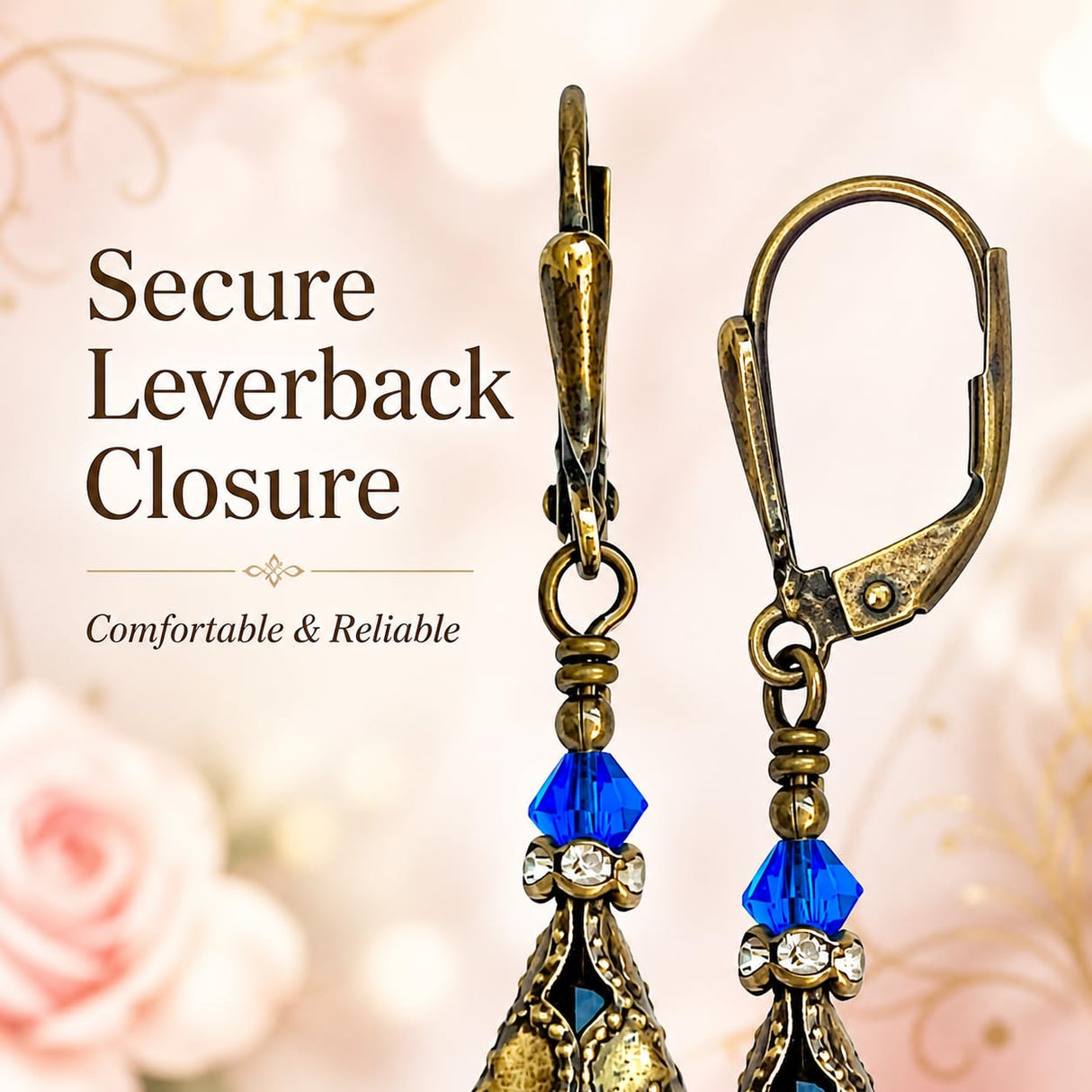 HisJewelsCreations Peacock Dangle Earrings adorned with Swarovski® Crystals