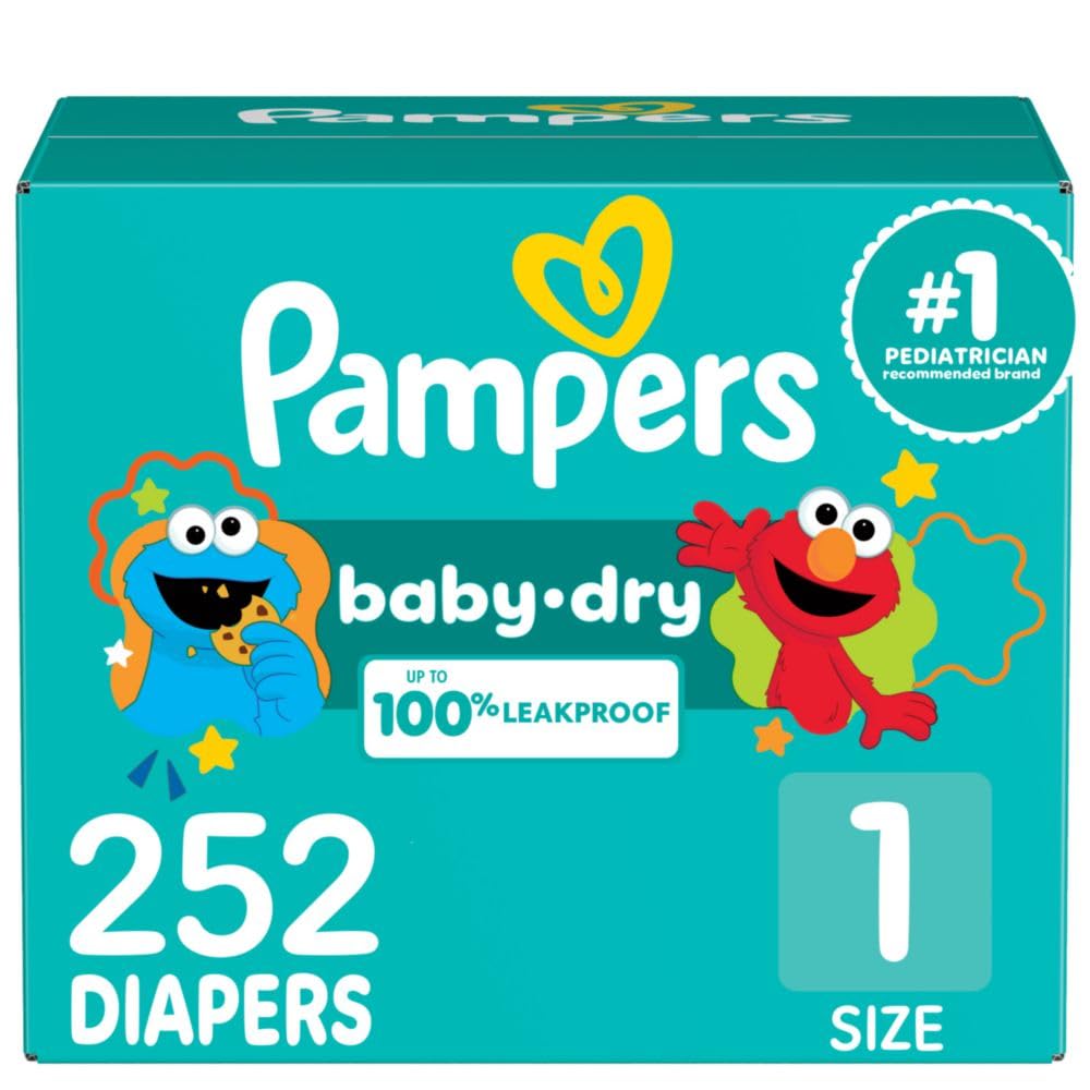 Pampers Diapers - Baby Dry - Size 5, 164 Count, Absorbent Disposable Infant Diaper (Packaging May Vary)