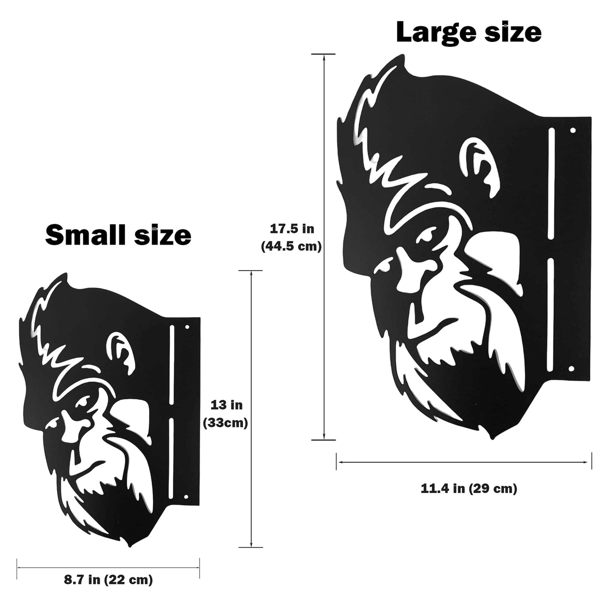 Dekorbay 17.5 * 11.4 In Sasquatch Peek Metal Sign Animal Bigfoot Plaques Cutout Decor Tree Fence Yard Garden Patio House Outdoor Wall Art