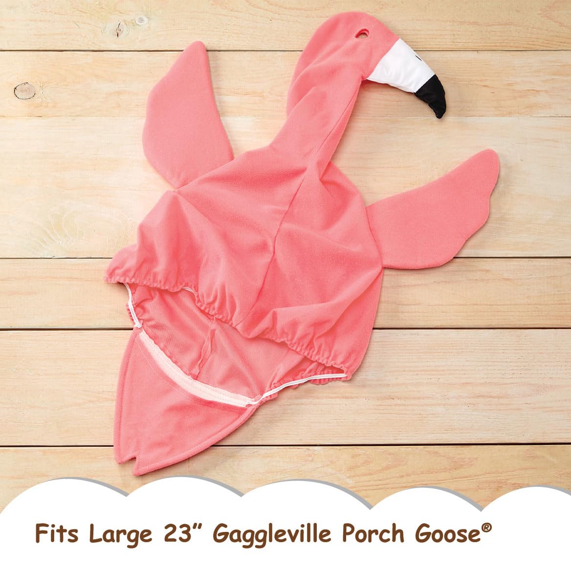 Fox Valley Traders Gaggleville Flamingo Goose Outfit, Fits Large 23" H Statue