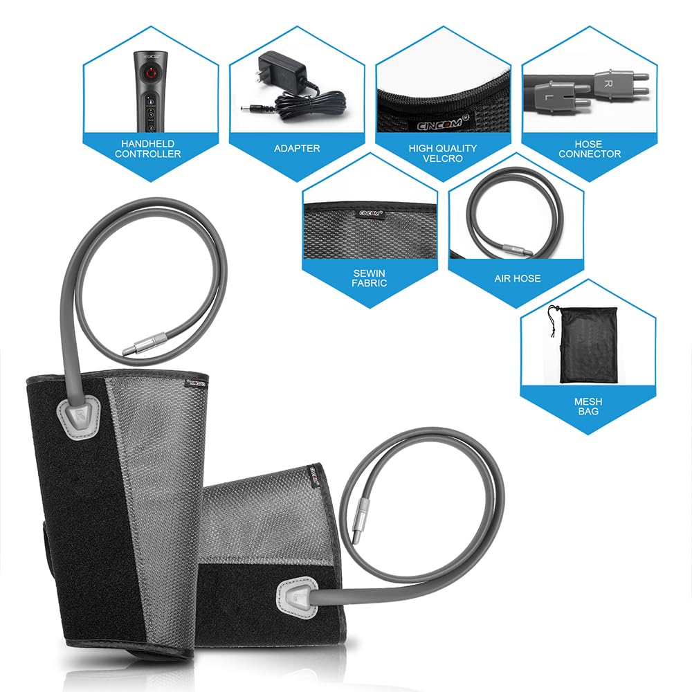 CINCOM Leg Massager for Circulation and Pain Relief, Air Compression Calf Massager with 2 Modes 3 Intensities Helpful for RLS Edema and Muscles Relaxation Gifts - FSA HSA Eligible