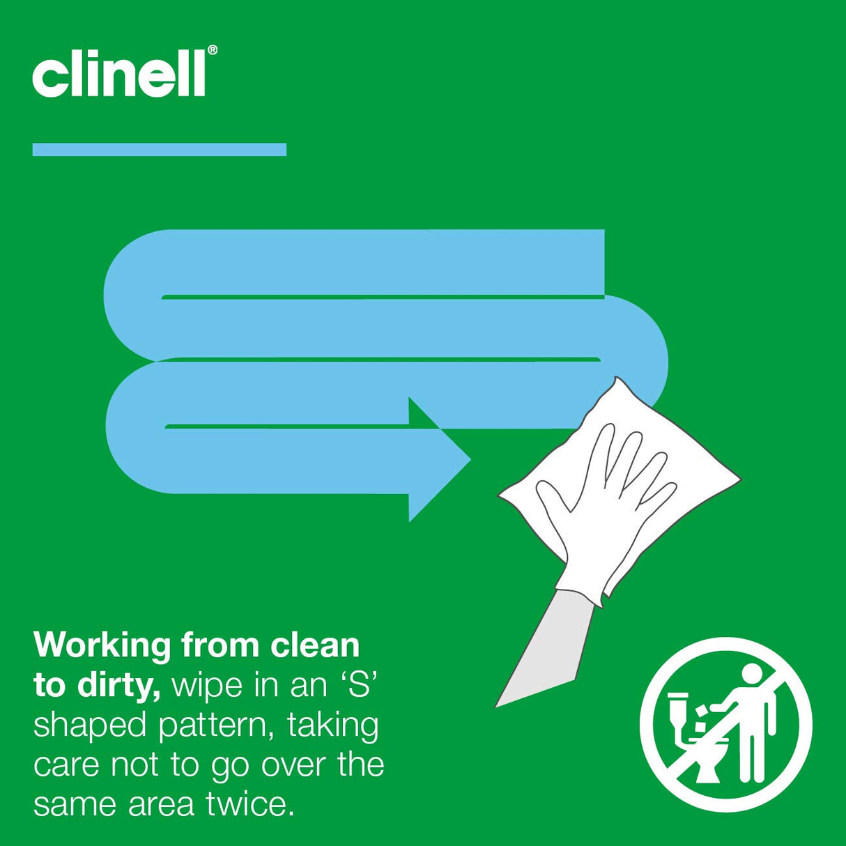 Clinell Universal Cleaning and Surface Disinfection- Multi Purpose - Kills 99.99% of Germs, Effective from 30 Seconds - 1 x Clip Pack of 50 Wipes