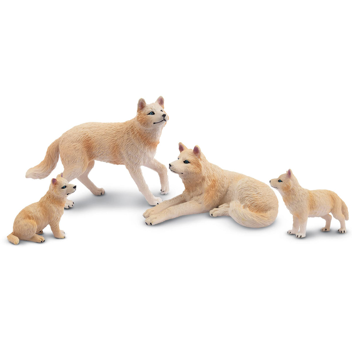 Toymany 8PCS Wolf Figures Forest Animals Toy Figurines - Realistic Jungle Zoo Animal Figurines,Educational Toy Cake Toppers Christmas Birthday Gift for Kids Boys Girls