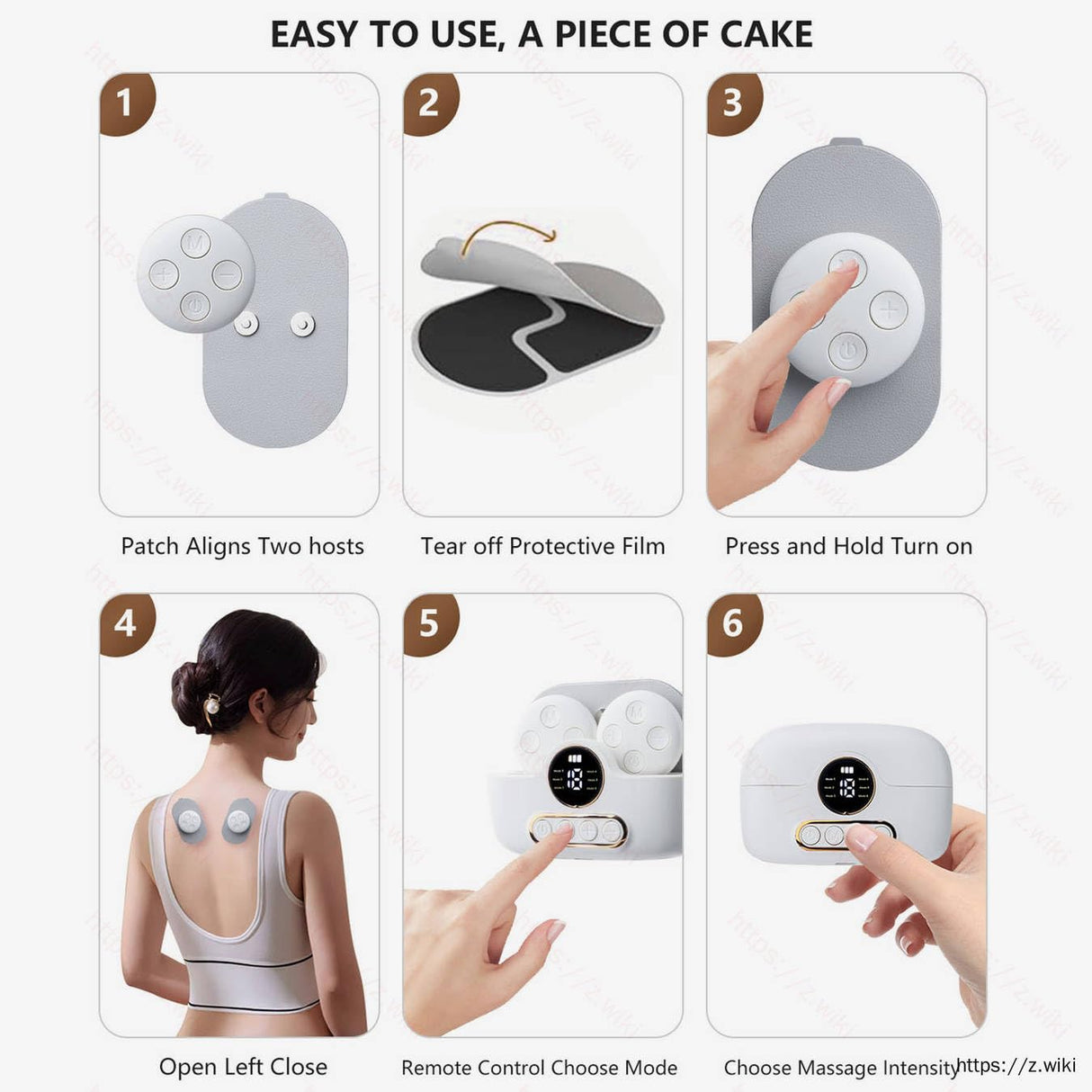 Wireless Muscle Stimulator,TENS Unit Muscle Stimulator for Pain Relief, Smart Portable Rechargeable Wireless TENS Machine, for Physical Therapy, Pocket-Size TENS with 4 TENS Pads.FSA HSA Eligible