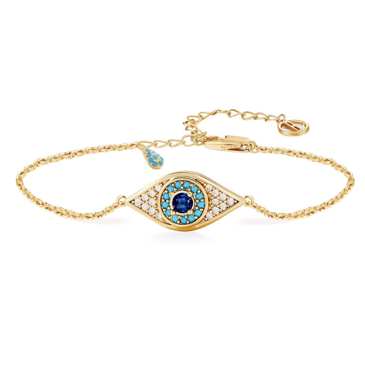 Cicy Bell Evil Eye Bracelets 18k Gold Plated Adjustable
