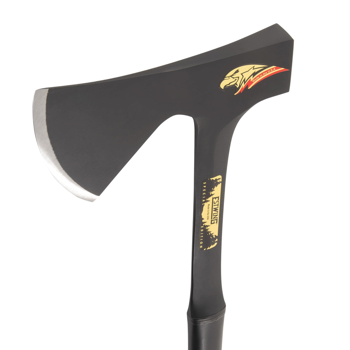 ESTWING Camper's Axe - 26" USA Made Special Edition Camping Ax with All Steel Construction & Shock Reduction Grip - E45ASE