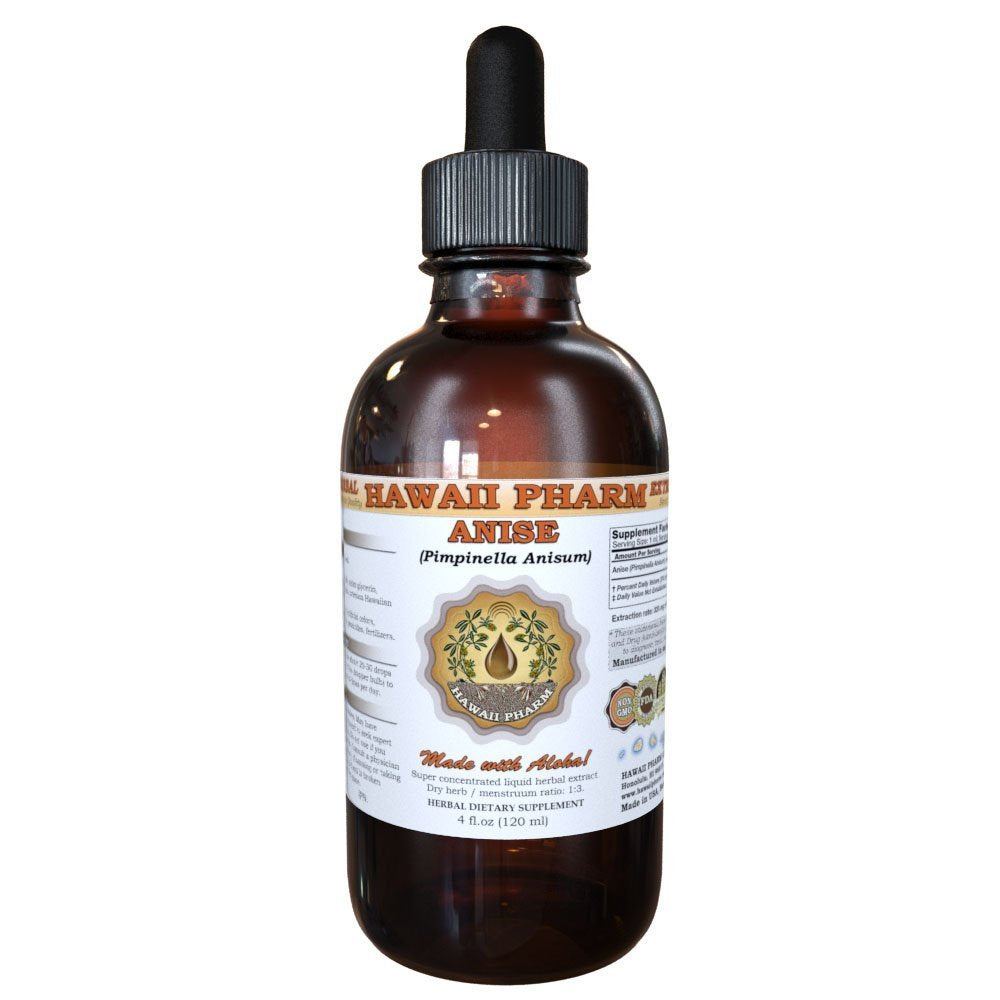 HawaiiPharm Anise Liquid Extract, Organic Anise (Pimpinella Anisum) Seed Tincture 2 oz