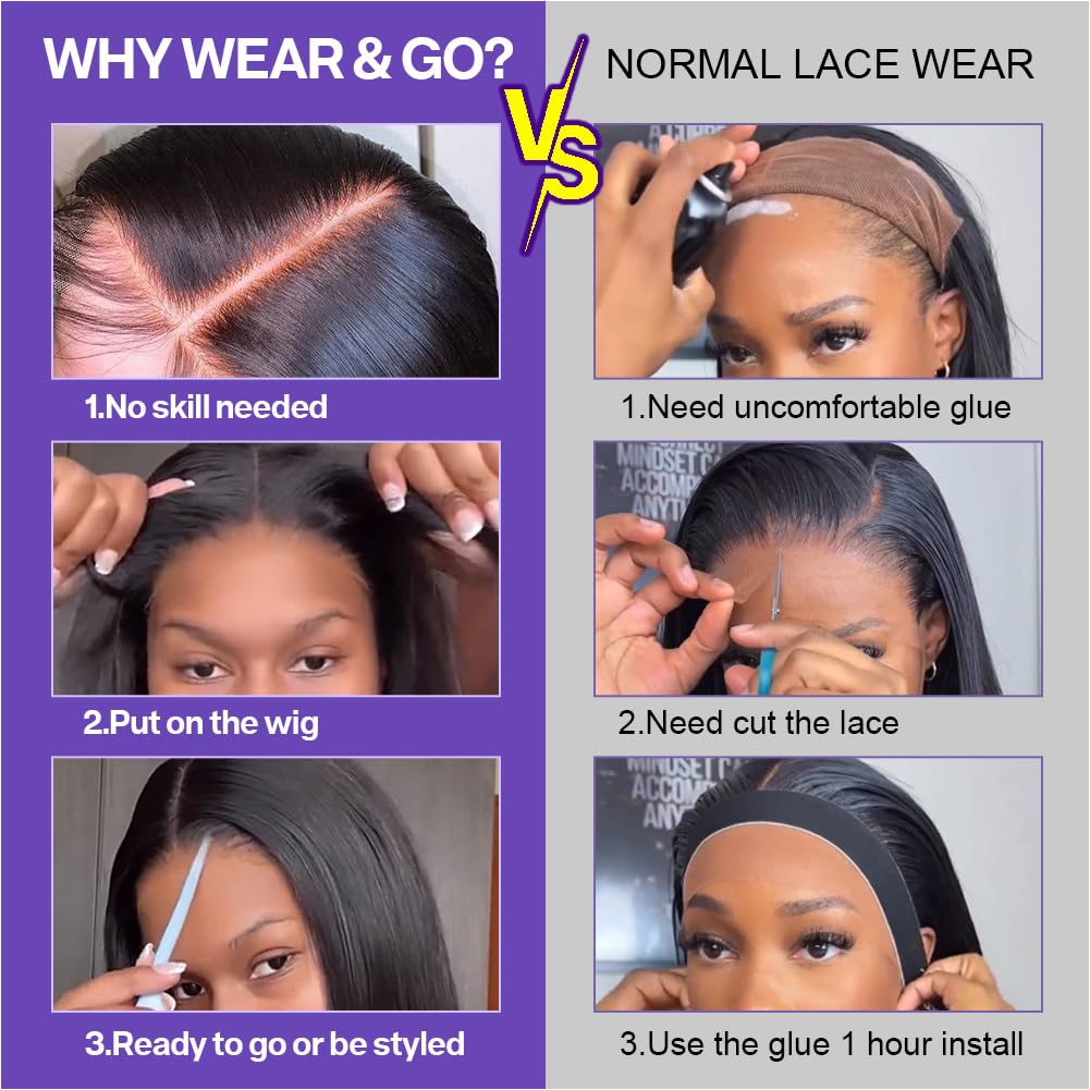 Ailwelia Wear and Go Glueless Wig Bob Wig Human Hair 200% Density 5x5 HD Lace Closure Wigs Human Hair Wigs For Black Women Glueless 5x5 Closure Wigs Human Hair Pre Plucked Bob 14 Inch