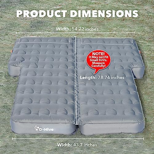 Unbeatable Durability SUV Air Mattress for Car Camping, Durable Extra Thick 300D Oxford Fabric, Quick Easy Set-Up w/Electric Pump, Car Bed Mattress, Mattress for SUV, Air Mattress