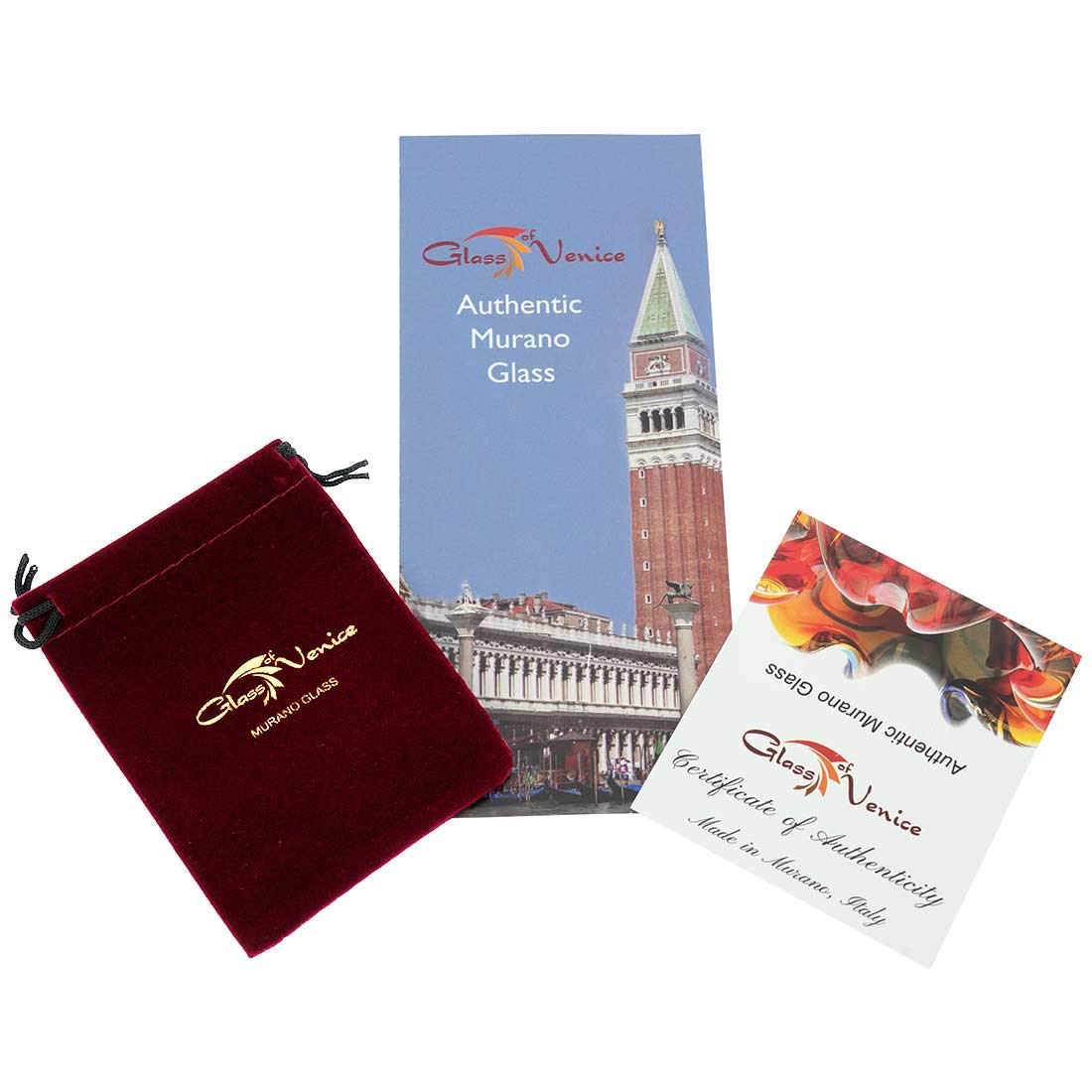 Glass of Venice Murano Bracelet - Italian Multicolor Sommerso Sparkling Beads Handmade Blown Glass for Women