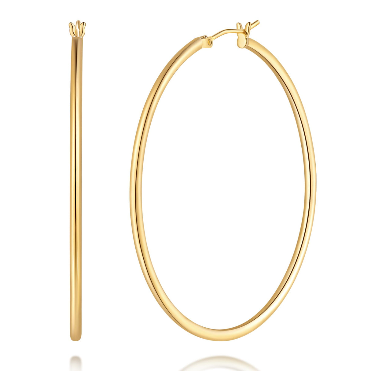 vuiikhir Gold Hoop Earrings for Women 14K Gold Earrings for Women
