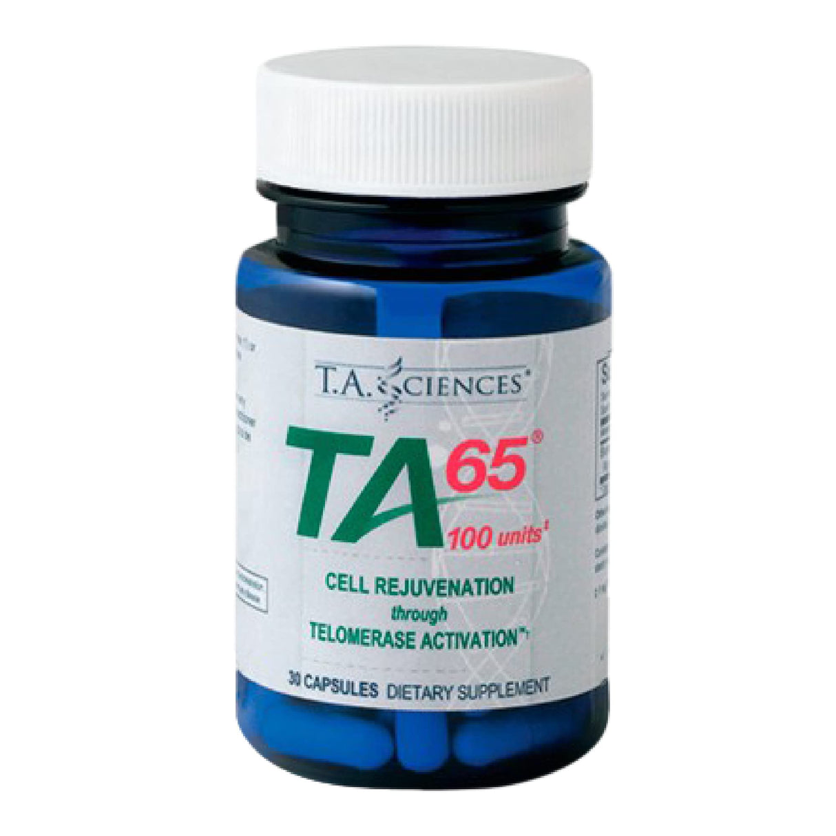 T.A. Sciences Telomerase Activation Supplement - 100 Units TA 65 MD, 30 Capsules