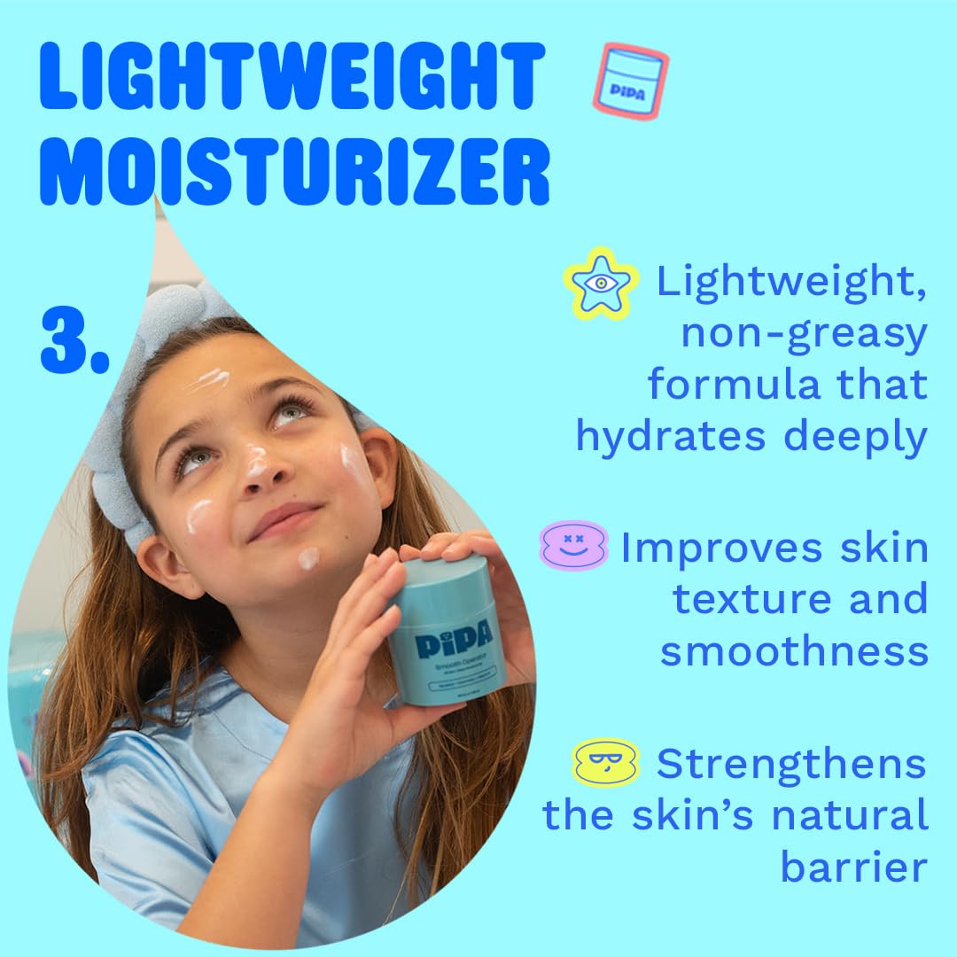 Pipa Skincare Start Young Bundle Gift Set | 3-Step Christmas Gift Skin Care Routine for Girls & Tweens 8 to 12 | Alcohol-Free & Safe | Includes Foam Face Cleanser, Face Moisturizer & Facial Mist