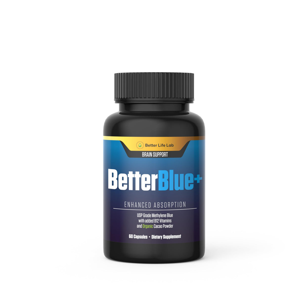 BETTER LIFE LAB Methylene Blue Capsules Pharmaceutical Grade – 60ct – Brain, Energy & Cellular Health Support