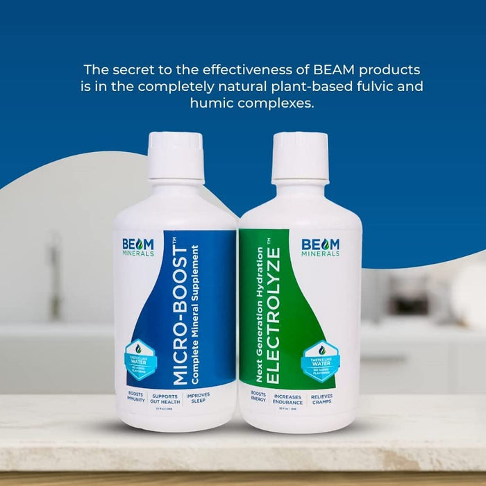BEAM Minerals Micro-BOOST Humic Mineral Blend | Plant-Based Multi Minerals Supplement & Electrolytes Liquid | Micronutrients Supplements | Deficiency Support | Pure Natural Antioxidant | Keto Friendly