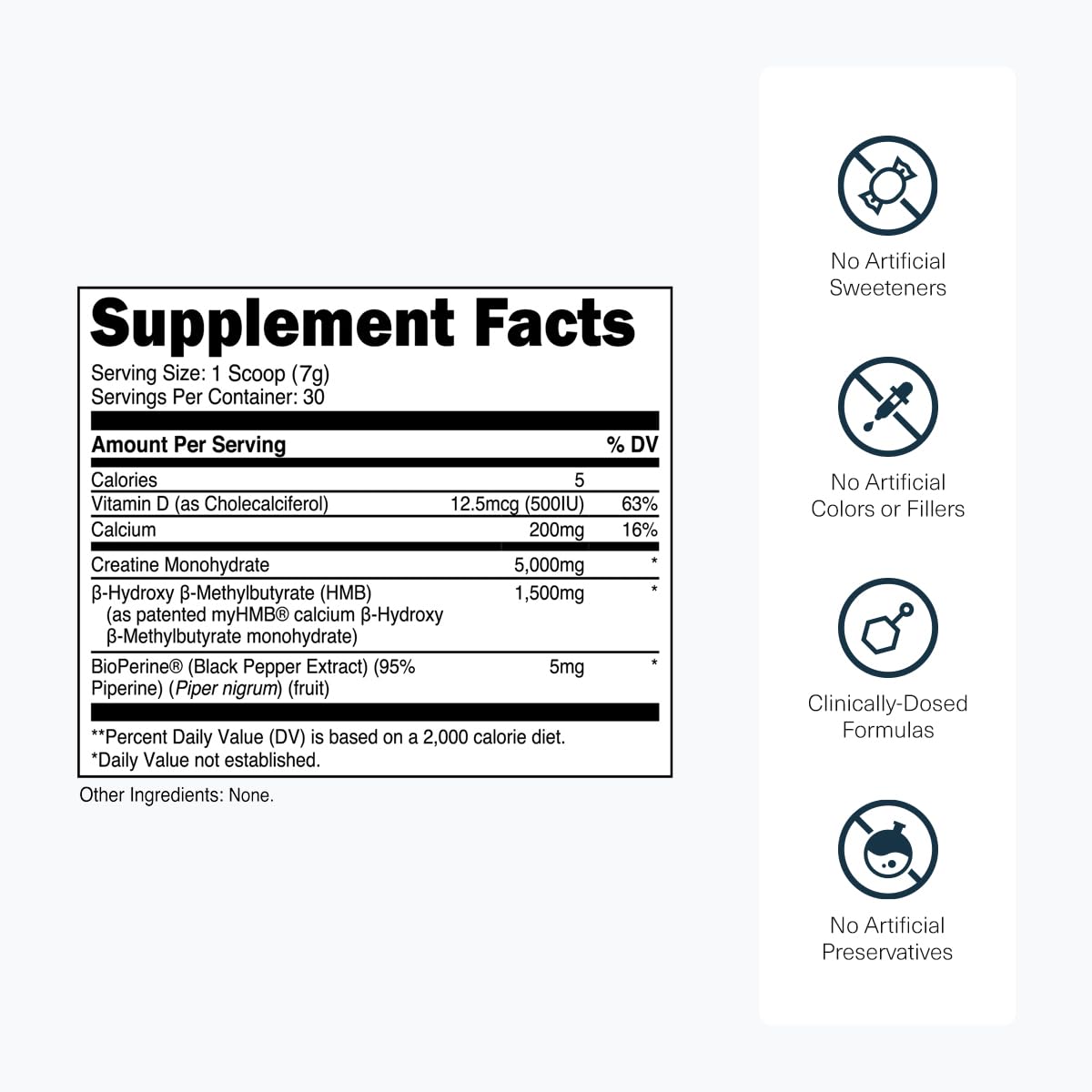 Transparent Labs Creatine HMB - Creatine Monohydrate Powder with HMB for Muscle Growth, Increased Strength, Enhanced Energy Output, and Improved Athletic Performance - 30 Servings, Unflavored