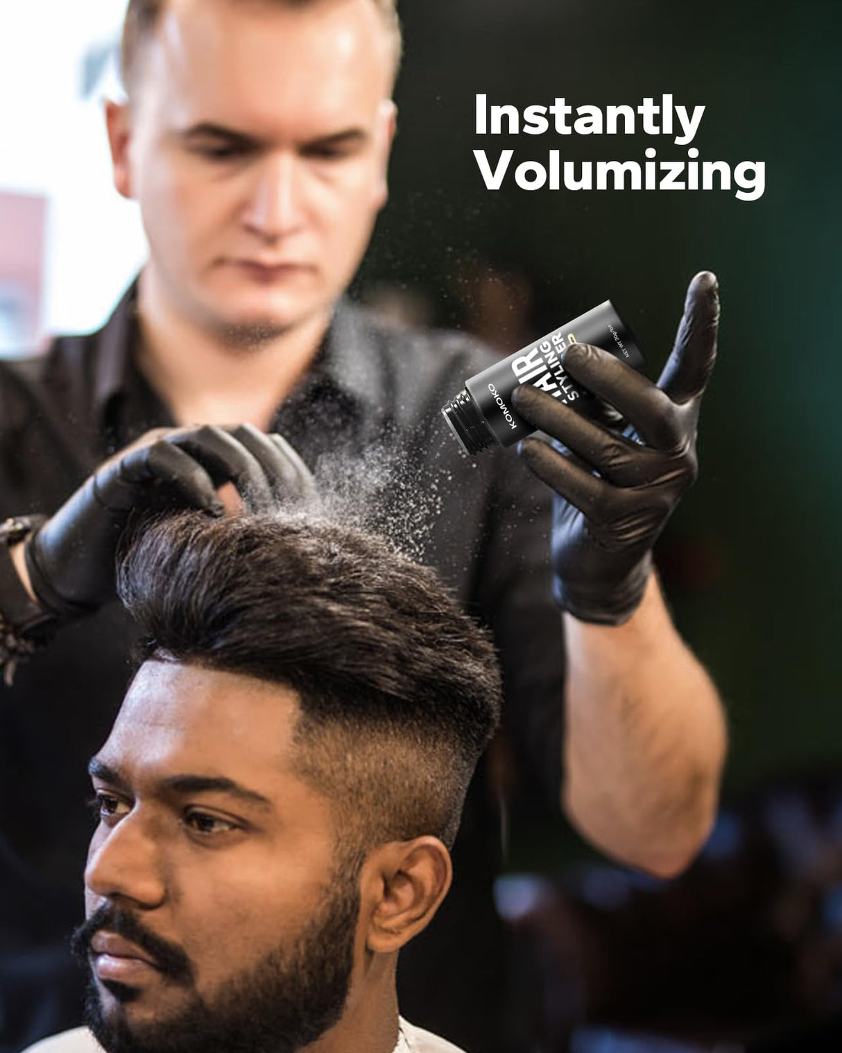 Komoko Hair Styling Powder for Men (0.7 oz) - Instantly Volumizing , Matte Finish Texture, for Strong Hold Natural Look