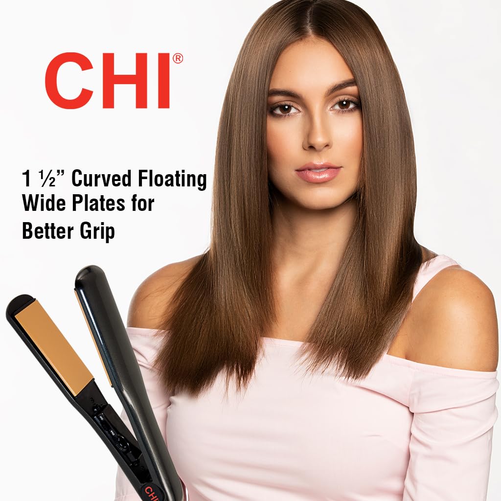 CHI Classic Tourmaline Ceramic Hairstyling Iron 1 1/2" in Onyx Black