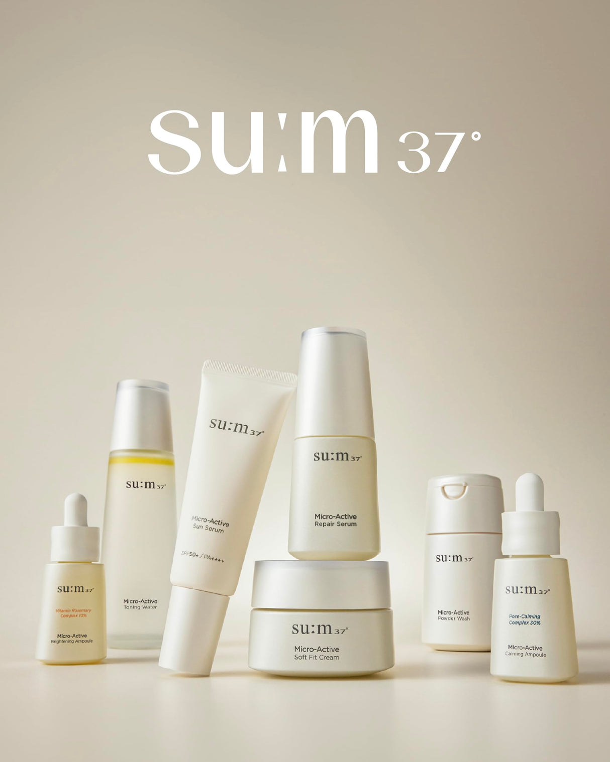 SU:M Micro-Active Calming Ampoule (0.5 fl oz) - Soothing Serum for Redness & Uneven Skin Texture, Provides Quick Relief for Sensitive Skin, Herbal Scent, Korean Skin Care