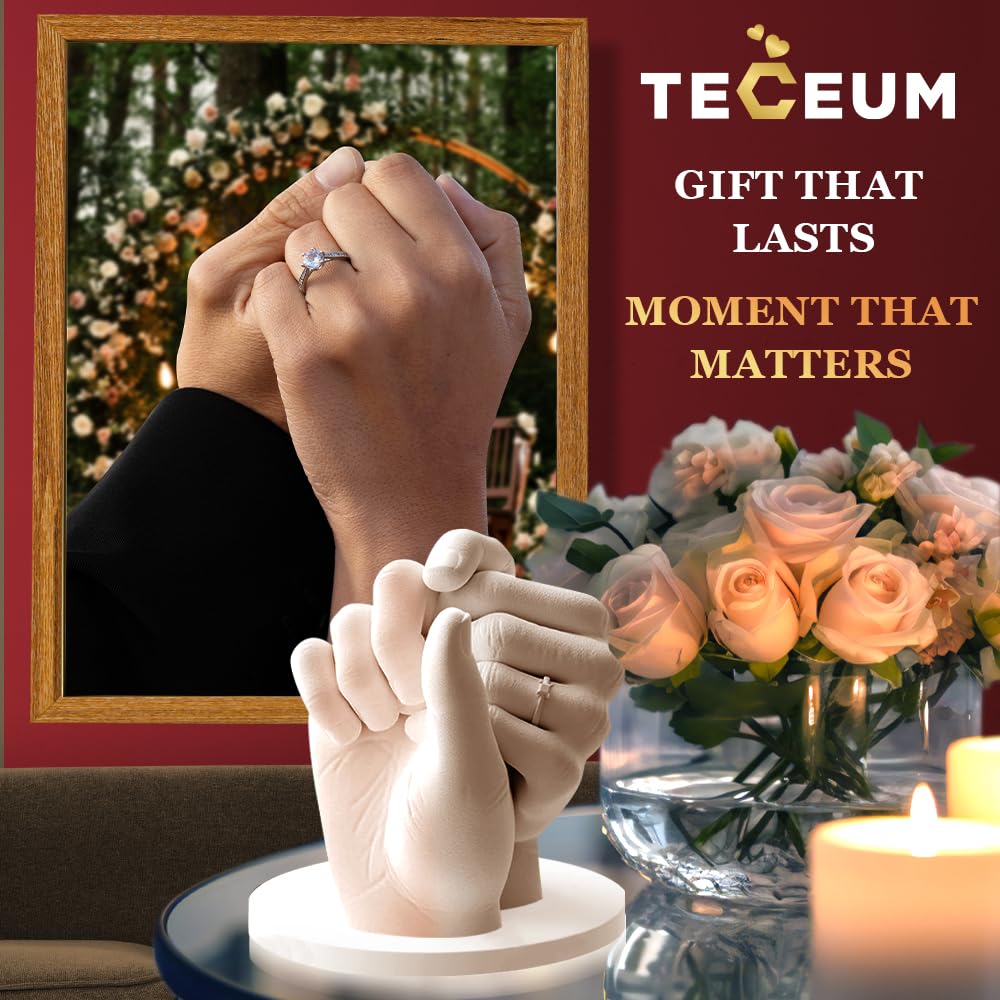 TECEUM Hand Casting Kit β Unique Gift for Babies & Adults β Ideal DIY Gift for Your Loved Ones, Couples, Family β For Wedding, Anniversary, Baby Shower, Motherβs Day, Christmas β Romantic Gifts β Kit1