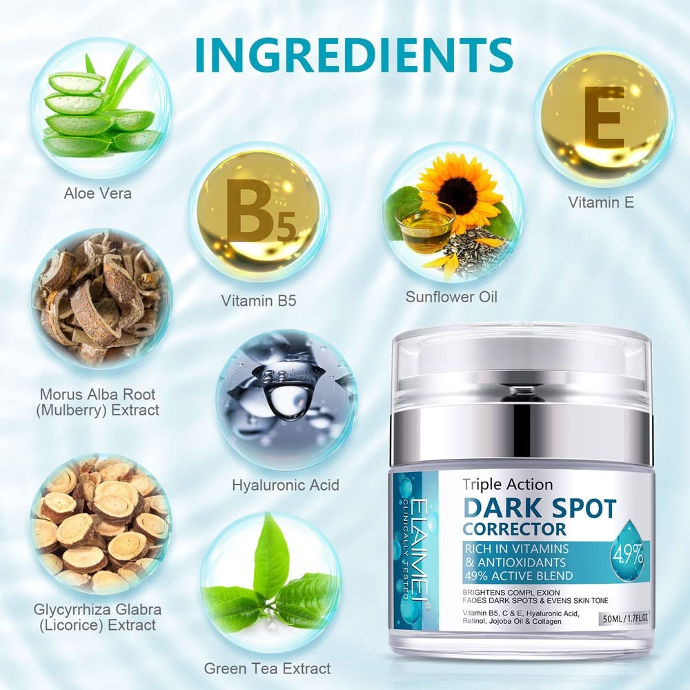 Dark Spot Remover for Face, Fast-Acting Dark Spot Corrector Remover for Face and body Hyperpigmentation, Fades Melasma, Freckle, Sun Spots, Evens Skin Tone, Age Spot Remover for Women Men
