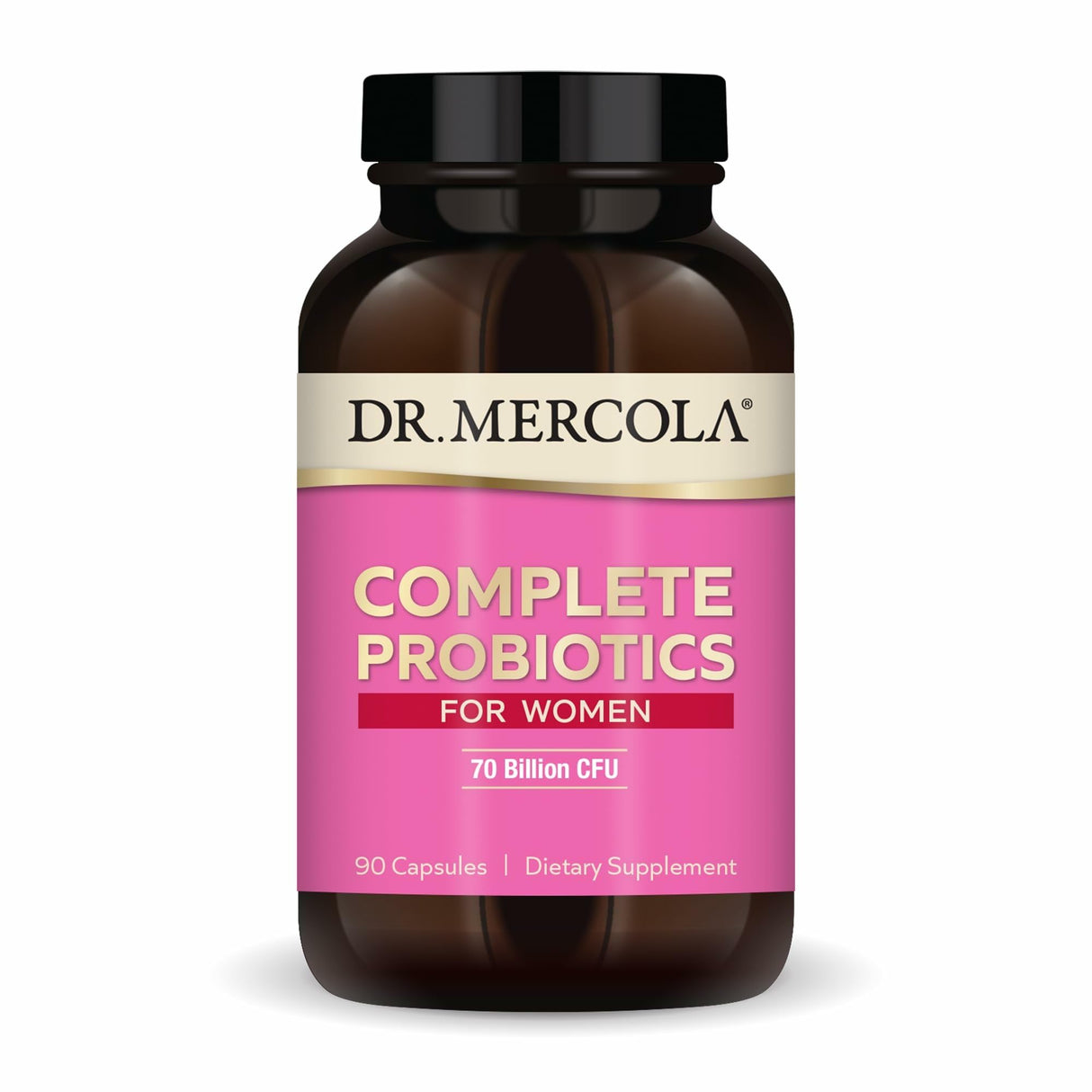 Dr. Mercola Complete Probiotics for Women - Supports Gut, Vaginal & Immune Health - Contains Lactobacillus Strains - Non-GMO, Gluten-Free & Soy-Free - 90 Capsules (90 Servings)