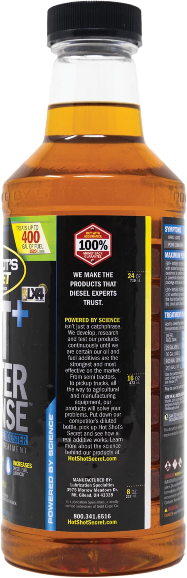 Hot Shot's Secret EDT+ Winter Defense 32oz, 7-in-1 Anti-Gel Diesel Fuel Additive – Prevents Gelling, Protects Fuel System, Diesel Additive Improves Cold Starts, Boosts Cetane