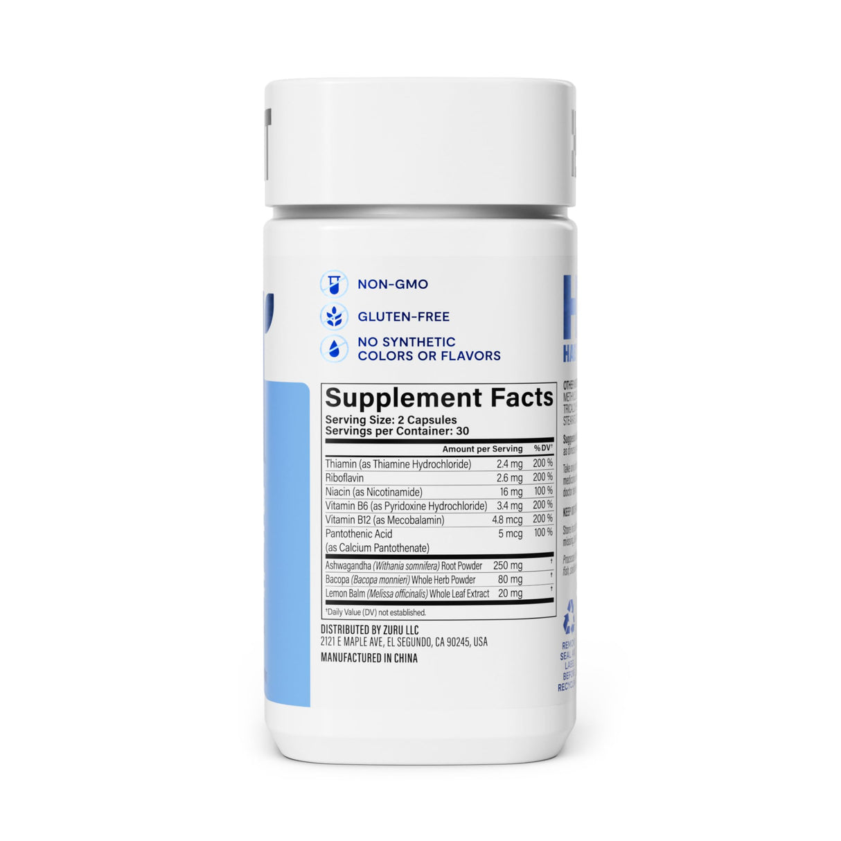 Habit Stress Relief Supplement 2 Pack (120 Capsules) - New Look, Supports Relaxation & Mood Balance, Vitamin B, Adaptogens, Lemon Balm, Calming, Vegan, Non-GMO