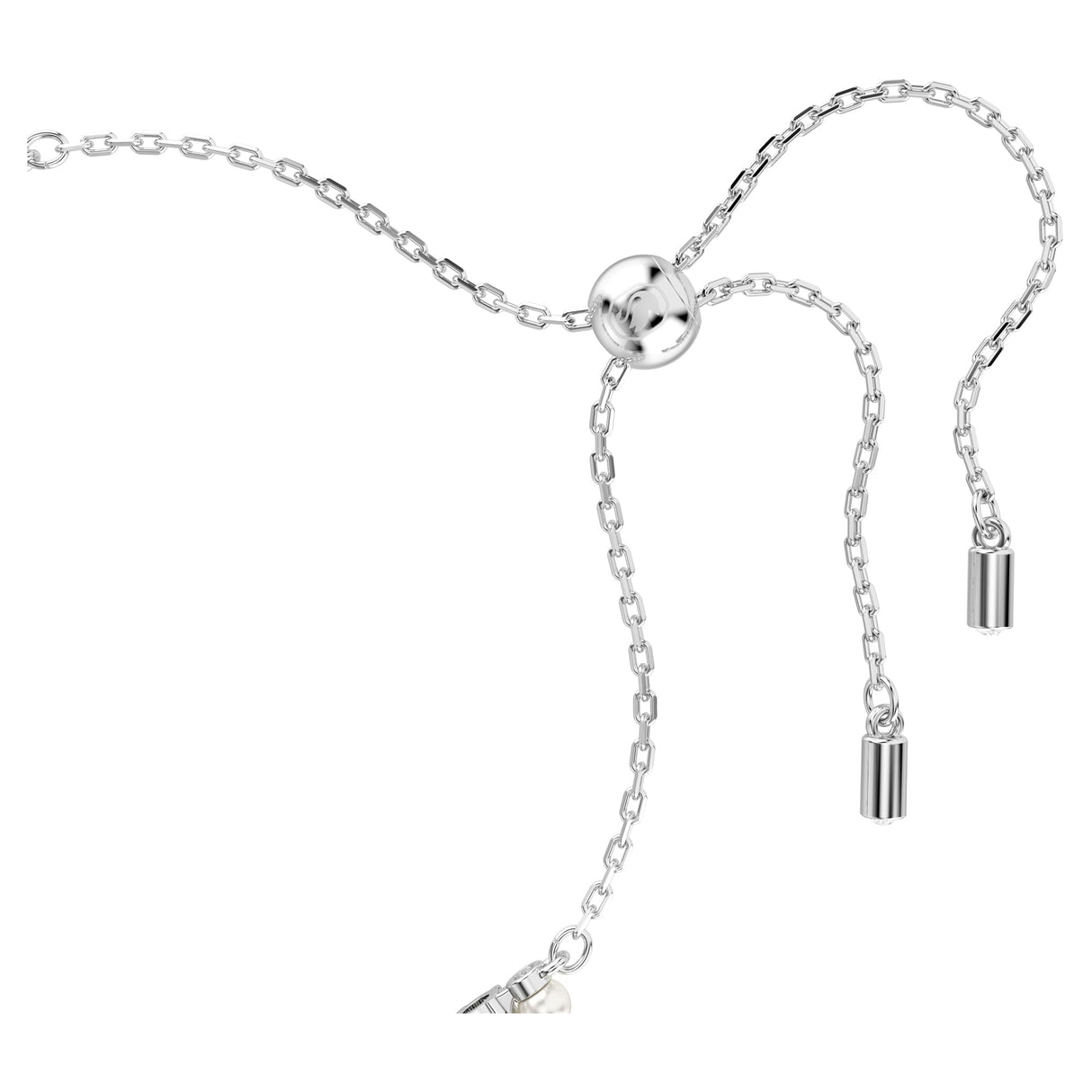 Swarovski Matrix Bracelet, Crystal Pearl, Round Cut, Clear, Rhodium Finished
