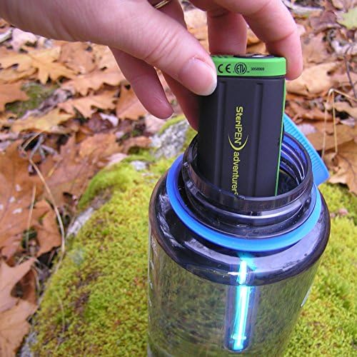 SteriPen Adventurer Opti UV Personal Water Purifier for Camping, Backpacking, Emergency Preparedness and Travel Black/Green Small