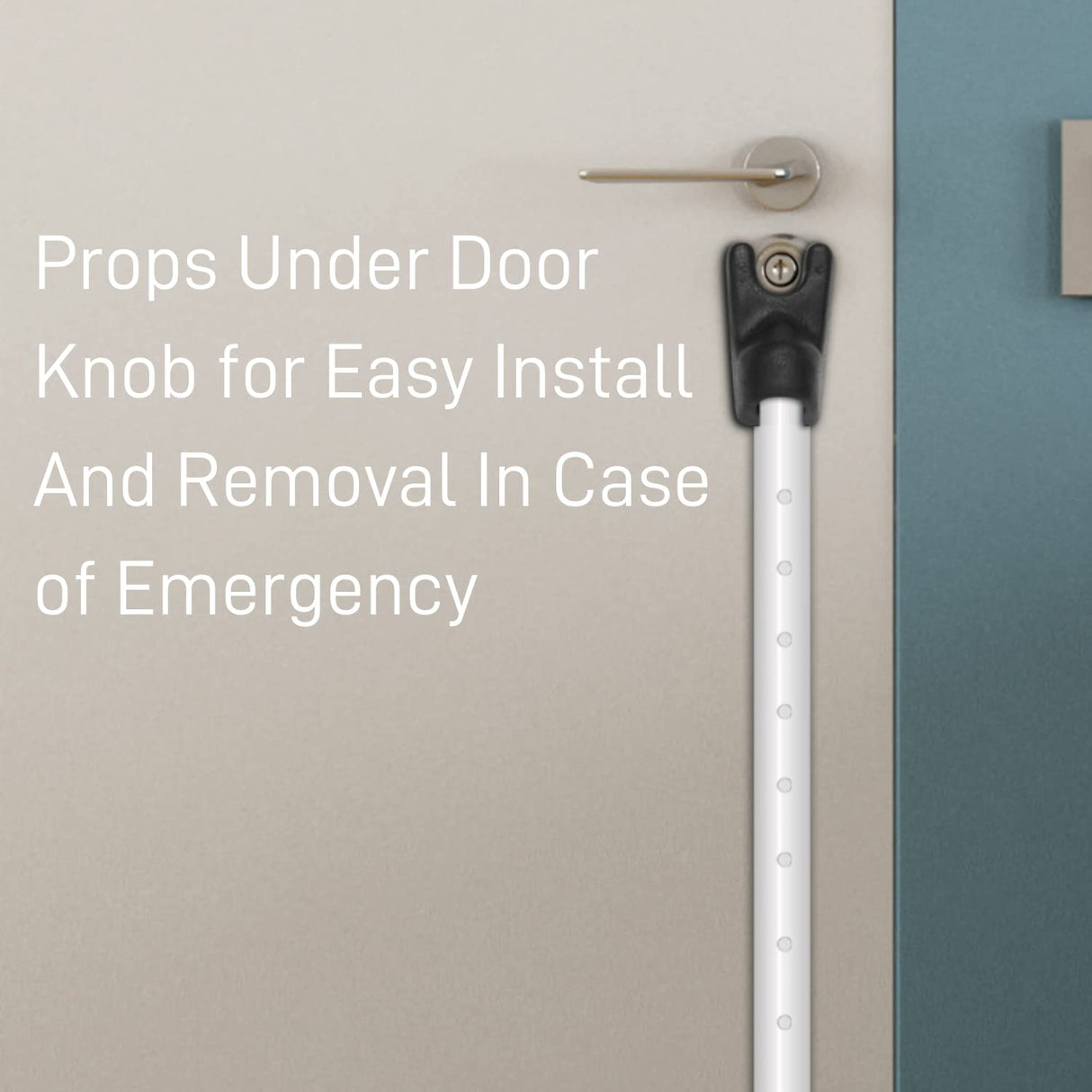 SecurityMan Adjustable Door Security Bar - Constructed of High Grade Iron - Great for Apartment Security or Home Protection Door Stoppers -(18.25”-47.5” for Doors / 18.25”-46.5” for Patio Doors) White