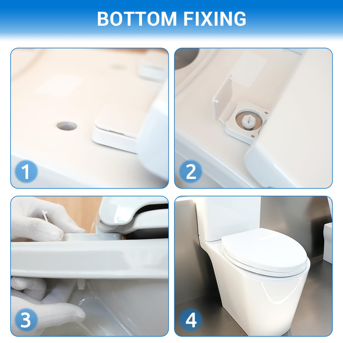 Round Toilet Seat 16.5" - Soft Close, Durable PP Toilet Seat, Easy Installation & Removal, Fits Most Toilet Bowls