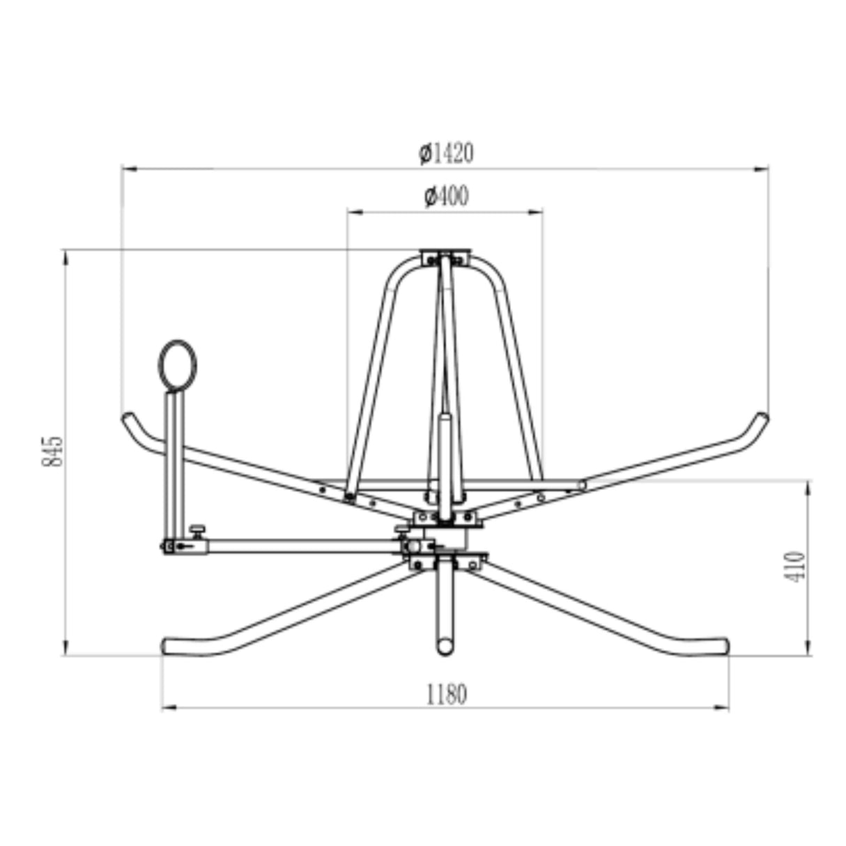 Kudos-Trading - Water Underfloor Heating Pipe Decoiler De-Coiler Fits 200m 300m 400m & 500m Coils of Pert-al-pert Pex-al-pex Pex & Pert Pipe for Easy Fitting of UFH Systems.