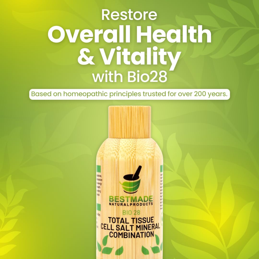 Total Tissue Cell Salt Mineral Combination Bio 28, 300 pellets | Helps Your Body Absorb and Use Nutrients, Helps Increase Energy Levels, Helps Improve Sleep Patterns, Overall Health and Vitality