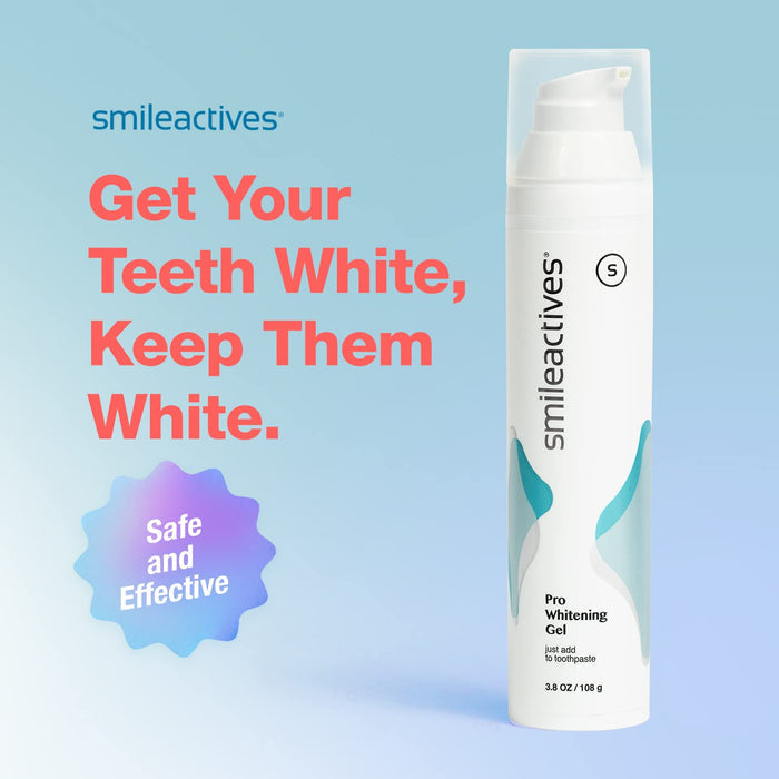 Smileactives Teeth Whitening Kit - 1oz (Pack of 3) - Features Clinical-Grade Hydrogen Peroxide for Long Lasting White Teeth, Simply add to Toothpaste to Permanently Remove Coffee Stains & More!