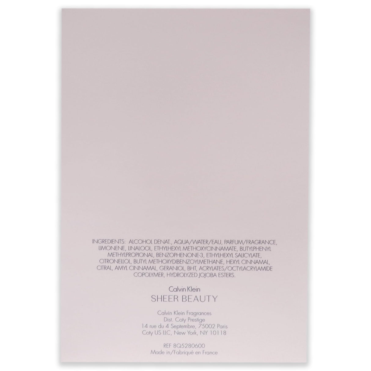 Calvin Klein Sheer Beauty Eau De Toilette Spray for Women, 3.4 Ounce