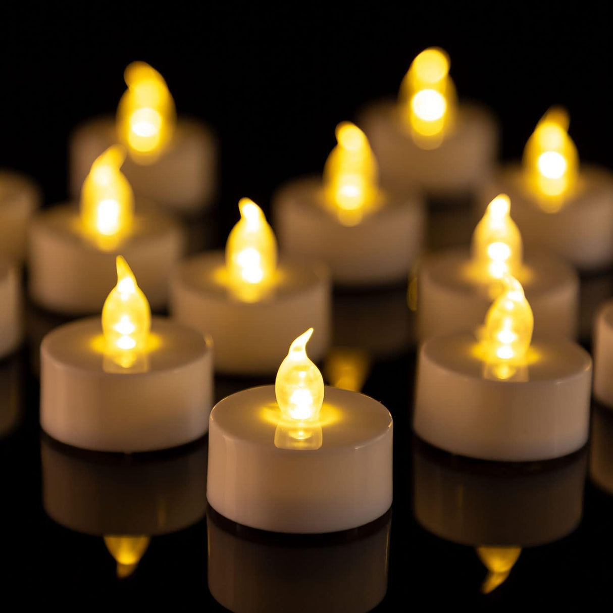 PUNPUBA LED Tea Lights Flameless Candles- 150Pack Tealight Candle Realistic and Bright Flickering Long Lasting 200Hours for Holiday Celebration,Party, Home Decoration WarmYellow,Battery Operated