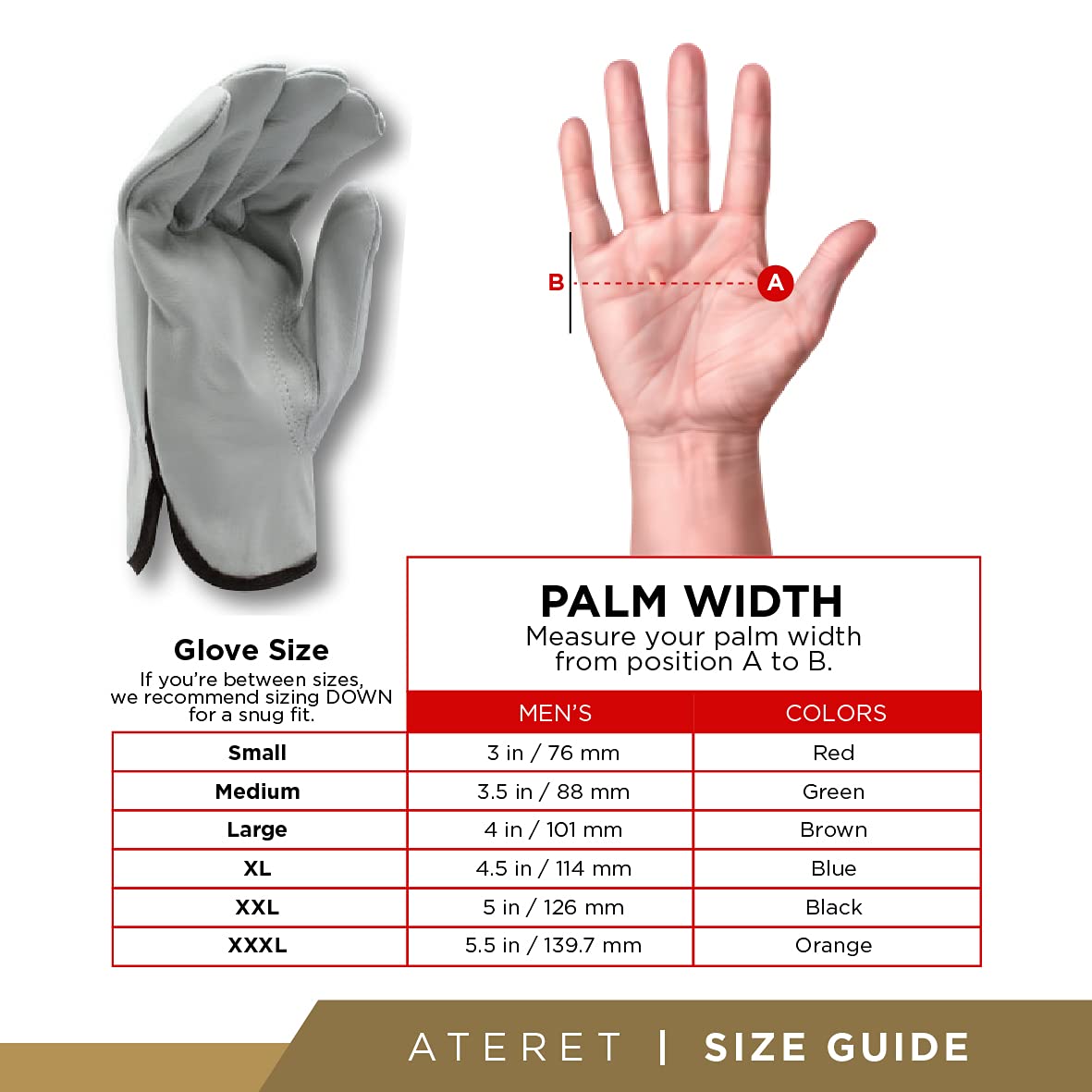 ATERET 120 Pairs Medium Heavy Duty Durable Cowhide Leather Work Gloves I Driver Gloves for Truck Driving, Warehouse, Gardening, Farming