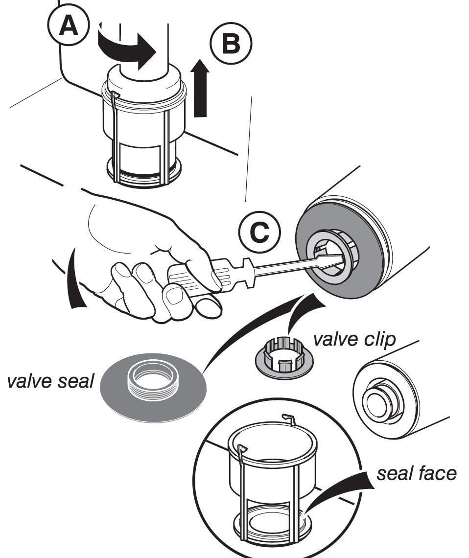 Replacement Flush Valve Seal & Clip for Ideal Standard Armitage Shanks Flush Valves SV01967
