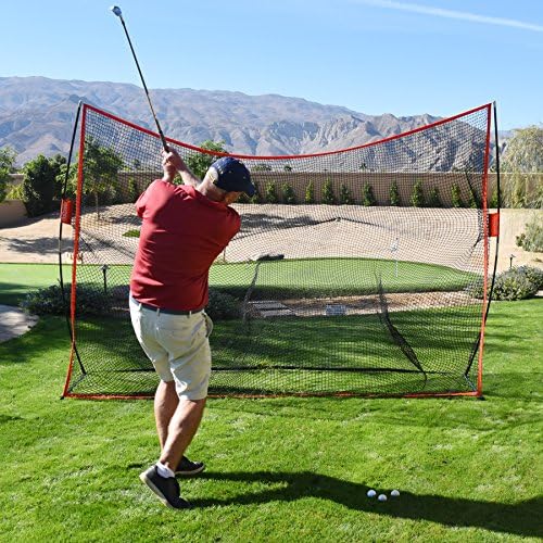 GoSports Golf Practice Hitting Net - Choose Between Huge 10 x7 ft or 7 x7 ft Nets -Personal Driving Range for Indoor or Outdoor Use - Designed by Golfers for Golfers