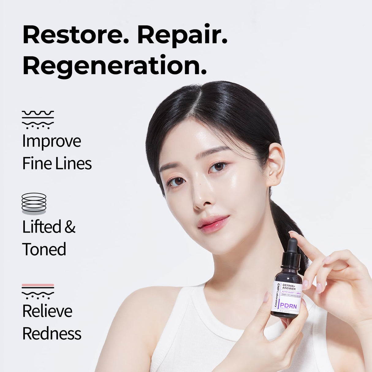 CNP PDRN Active Boost Face Serum - Smoothing Fine Lines & Wrinkle, Rejuvenating & Firming Skin, Anti-aging Booster with Collagen, Korean Skin Care, 1.01 fl. oz. (30ml)