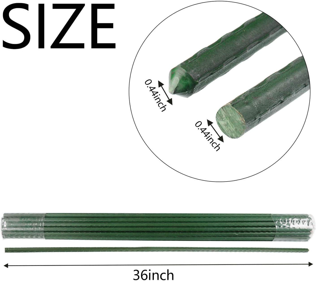 Garden Plant Stakes, 36 Inch 3Ft Steel Tomato Stakes, 25 Pack