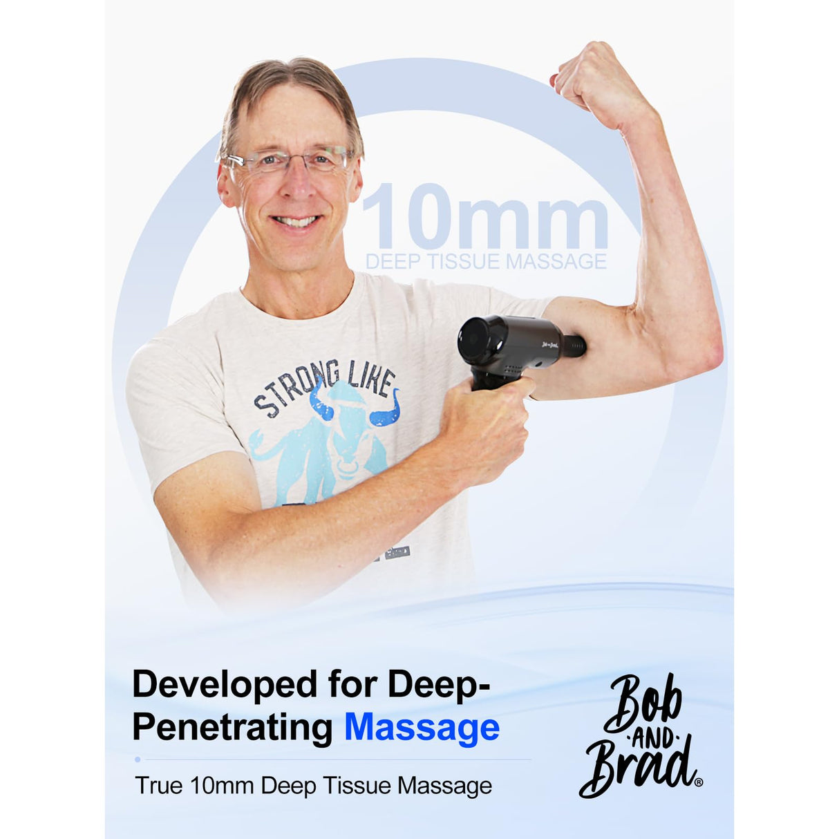 BOB AND BRAD T2 Massage Gun, Deep Tissue Percussion Muscle Massage Gun for Back and Neck, Upgraded 4000 mah Battery, Handheld Electric Back Massager for Athletes Pain Relief, FSA and HSA Eligible
