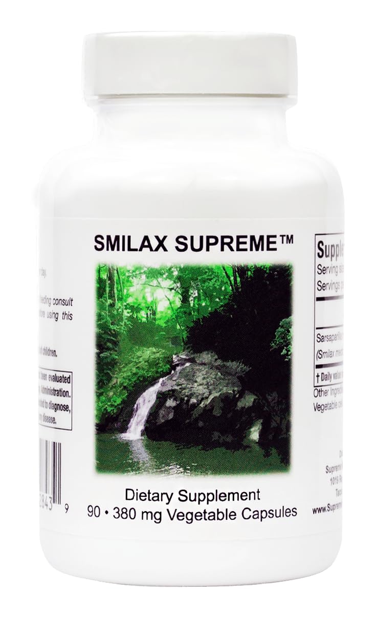 Supreme Nutrition Smilax Supreme, 90 Pure Sarsaparilla Vegetarian Capsules