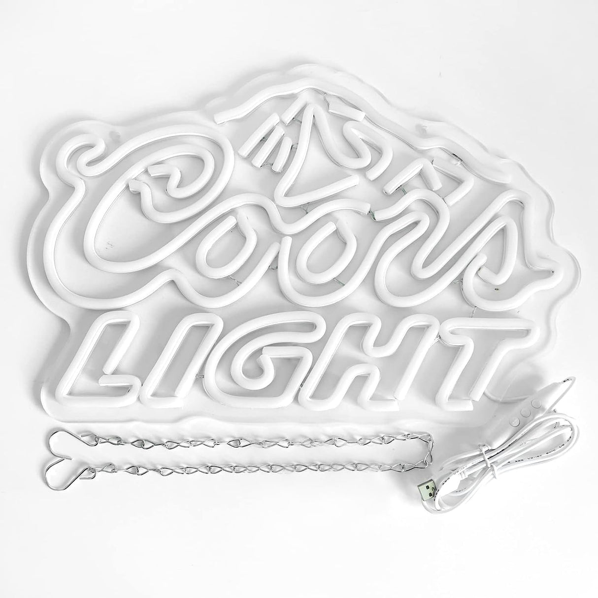 JFLLamp Crs LIGHT Neon Signs for Wall Decor Neon Lights for Bedroom Led Signs Suitable for Man Cave Bar Pub Restaurant Christmas Birthday Party Gift Led Art Wall Decorative Crs Light Bar Sign, 5V Usb Power, 17*11 Inch(Azure+red+white)