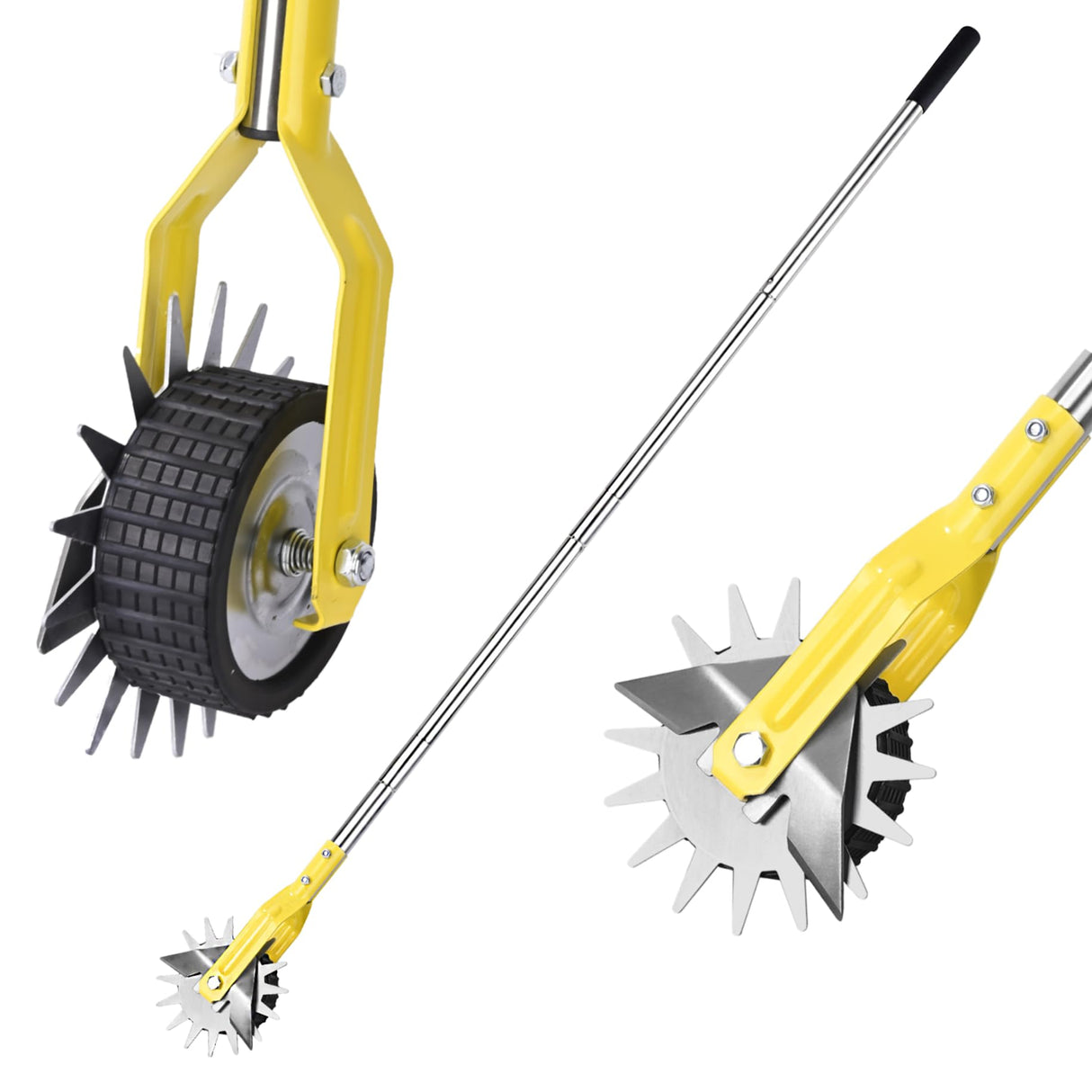 YEELOR Wheel Rotary Edger,Edger for Lawn Edges Alongside Sidewalks & Driveways,with A 58-Inch Adjustable Handle, Ideal for Enhancing The Beauty of Sidewalks, Driveways, and Garden Lawn Edges