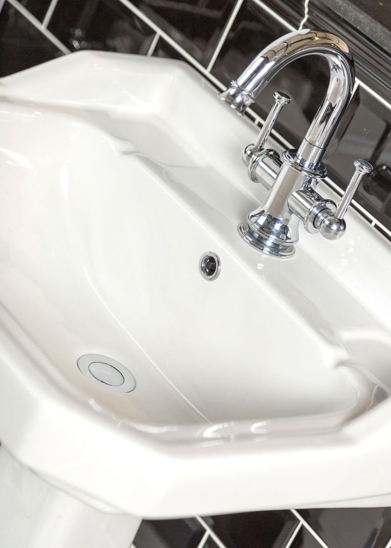 Spoutford Bathroom Traditional Chrome Plated Basin Sink Mono Tap Includes Click Clack Waste