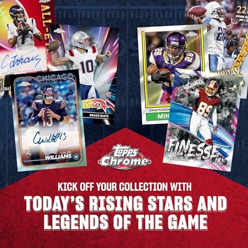 2024 Topps Chrome Football Cards Factory Sealed Value Box