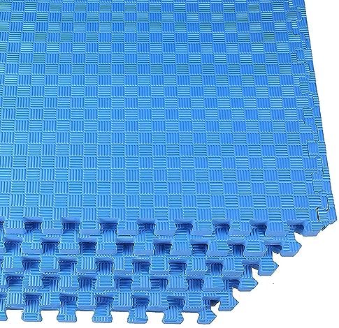 BalanceFrom Puzzle Exercise Mat with EVA Foam Interlocking Tiles for MMA, Exercise, Gymnastics and Home Gym Protective Flooring, Multiple Sizes and Colors